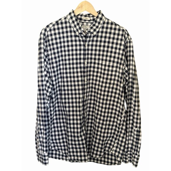 J. Crew Other - J. Crew Gingham Secret Washed Organic Cotton Stretch Men’s Large Pocket Navy